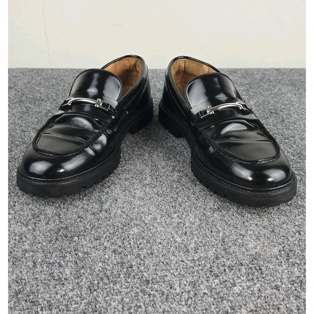 Thursday Boot Company Black Leather Loafer Dress Shoes Horsebit Men's Size 10.5